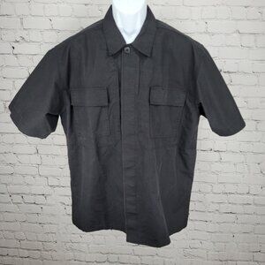 5.11 Tactical Series Black Workwear Button Up Short Sleeve Shirt Size Large L